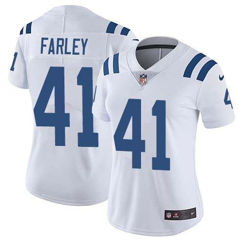 Indianapolis Colts #41 Limited Matthias Farley White Nike NFL Road Women Vapor Untouchable jerseys